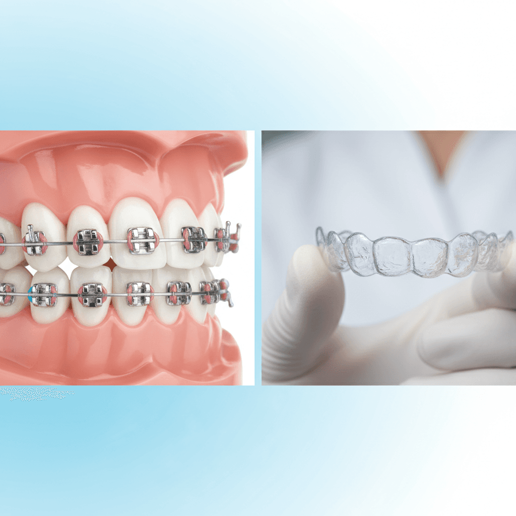 Aparat fix vs. Invisalign în România 2026 — comparație completă (preț, durată, eficiență)